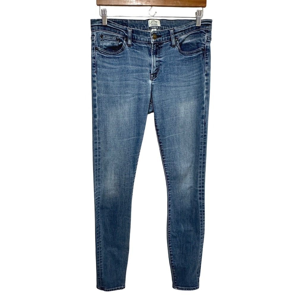 J. Crew Selvedge Toothpick Jeans Womens 30T Tall Blue Denim Slim Leg Indie